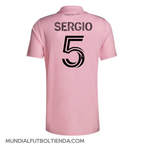 Camiseta Inter Miami Sergio Busquets #5 Primera Equipación Replica 2023-24 mangas cortas